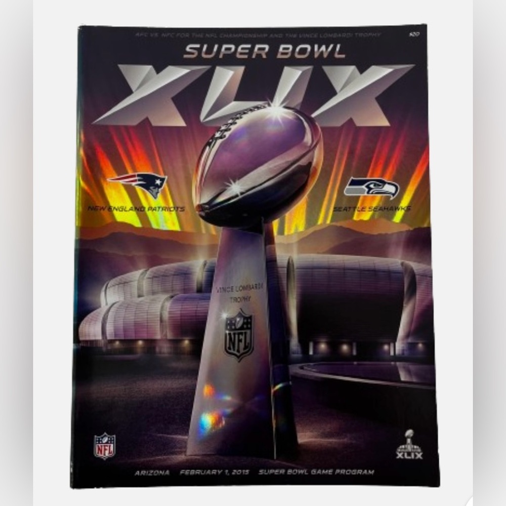 New England Patriots Vs Seattle Seahawks NFL Superbowl XLIX Game Program 2015